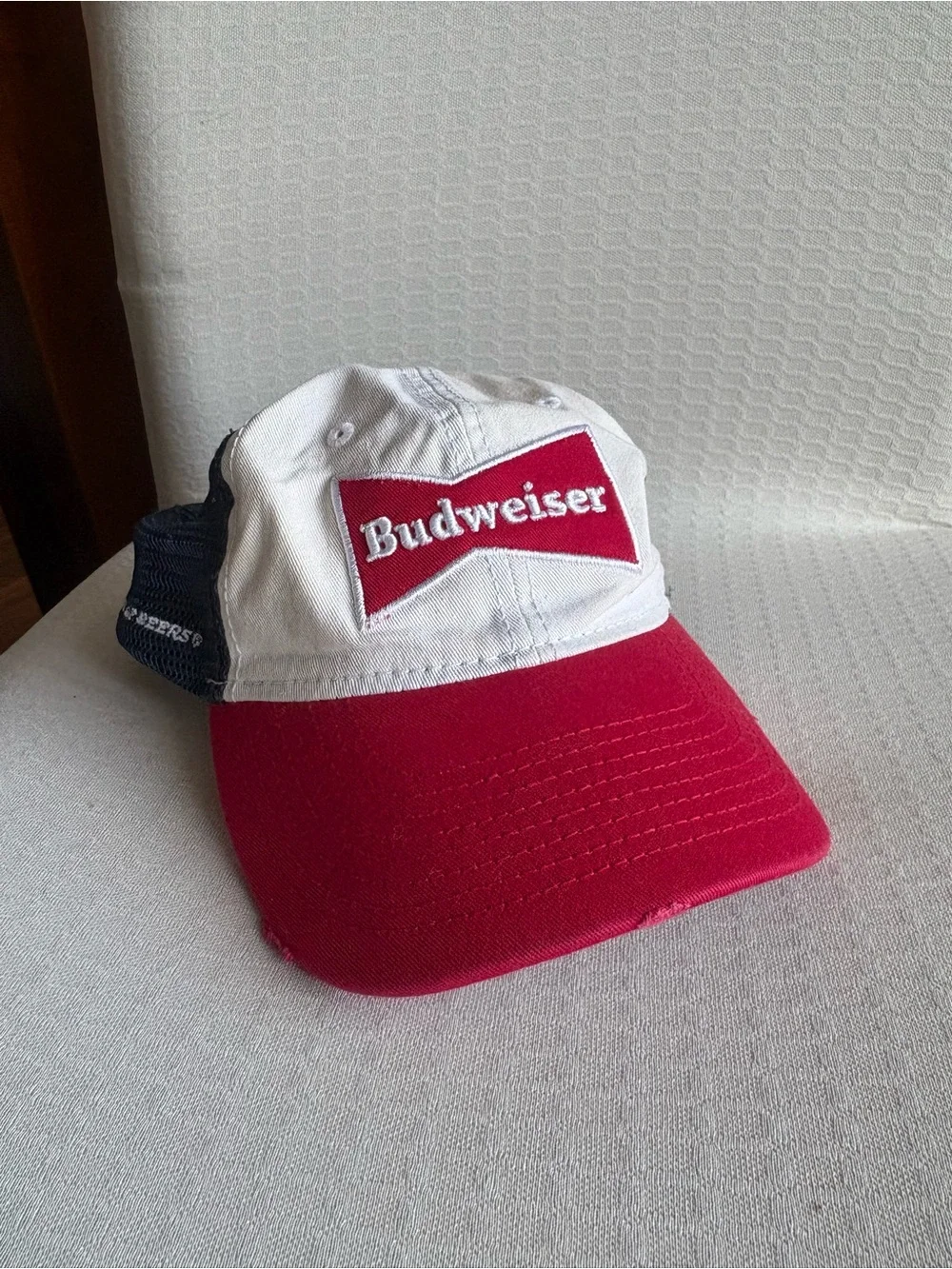 Budweiser Womens Red & White Trucker Hat